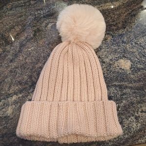 BCBG generation POM POM  hat beanie winter pink